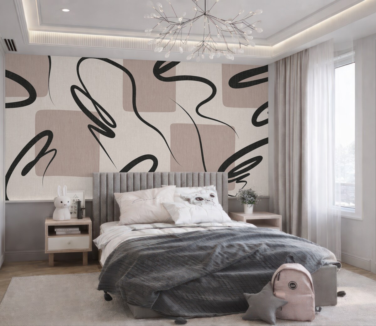 Fototapeta Abstrakcja prostokątnych plam oraz tekstów w tonacjach brązu.