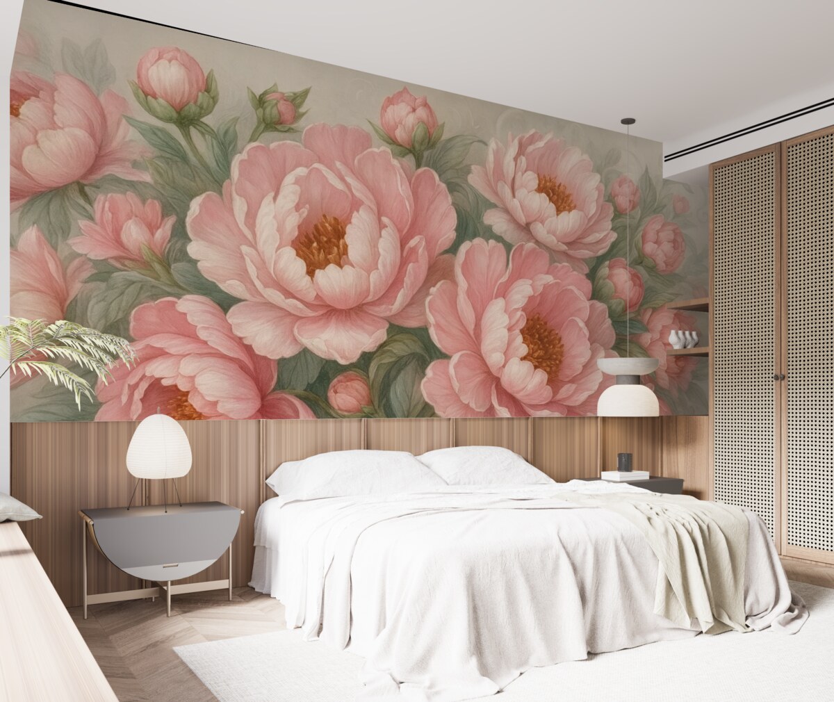 Fototapeta Wielkie kwiaty w odcieniu różowym.