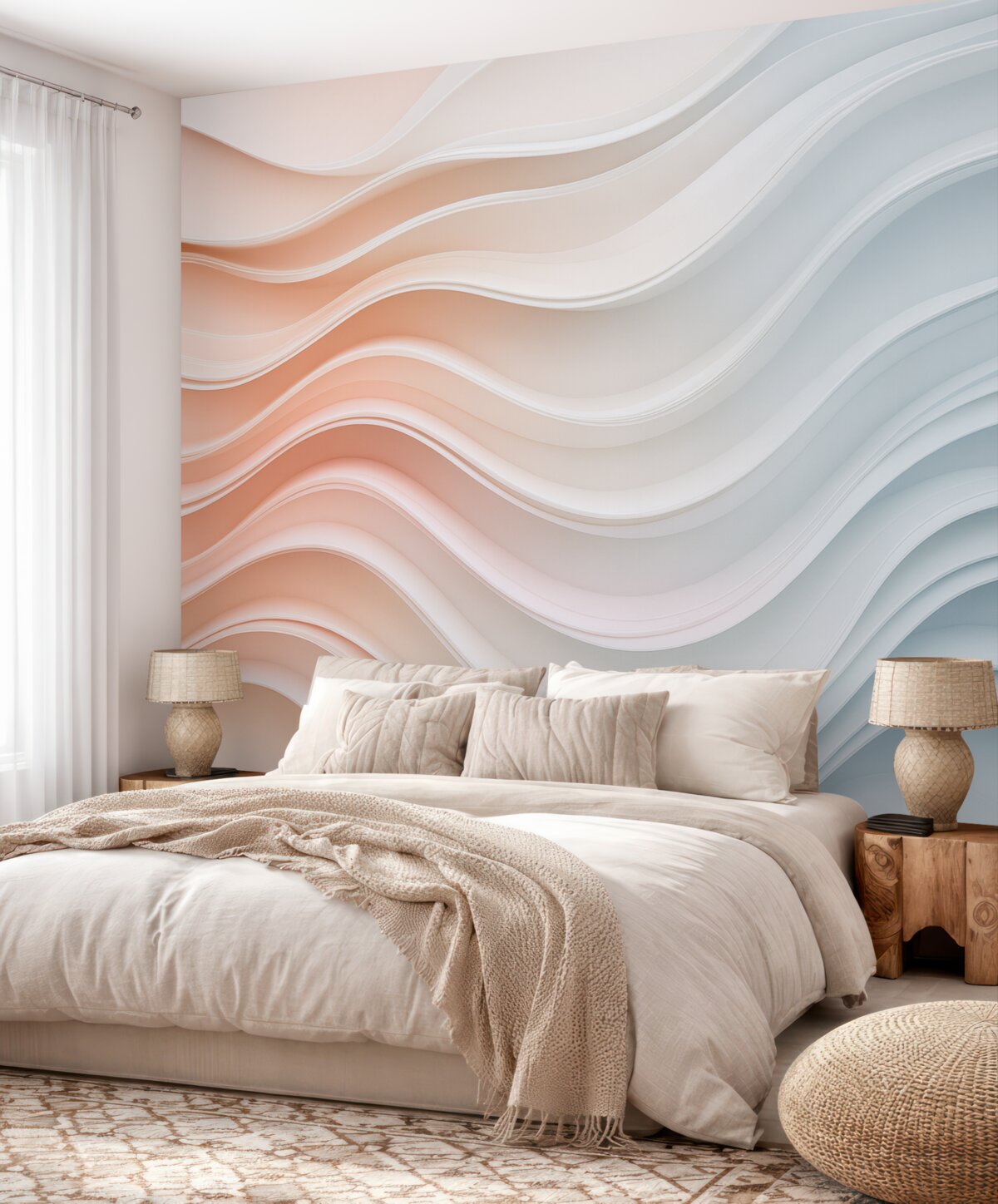 Fototapeta Wolumetryczne kolory na ścianie.