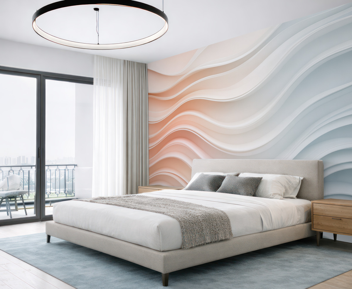 Fototapeta Wolumetryczne kolory na ścianie.