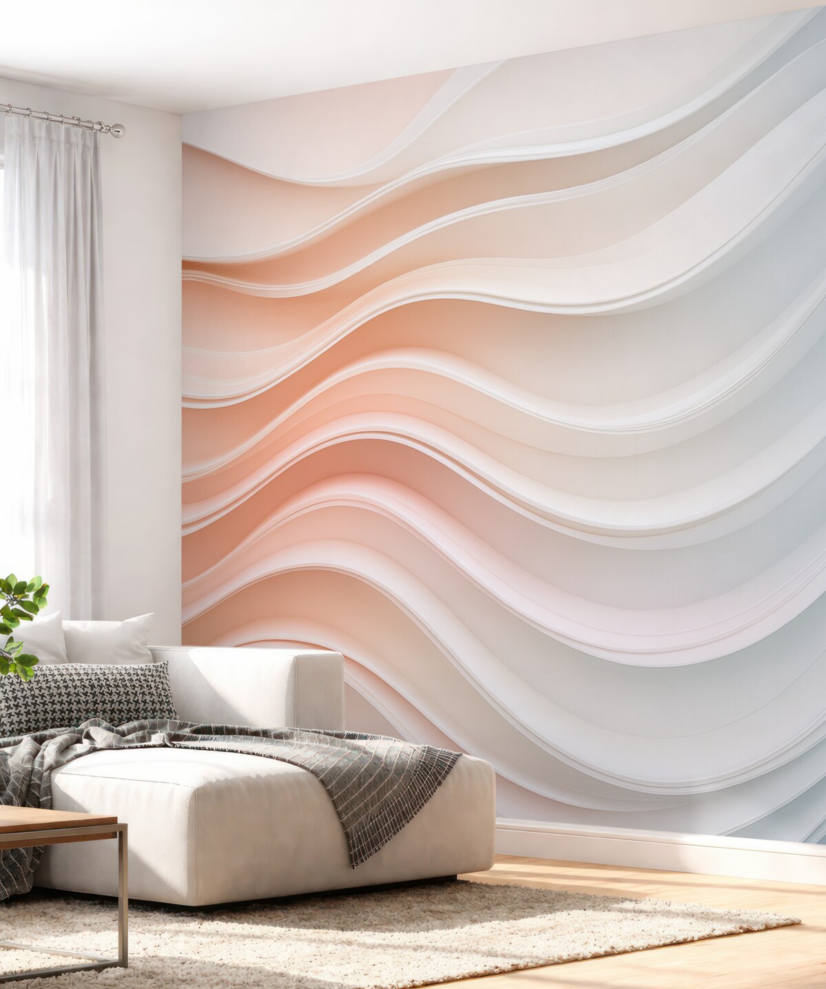 Fototapeta Wolumetryczne kolory na ścianie.