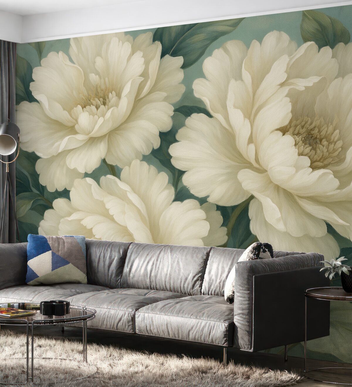 Fototapeta Ogromne białe kwiaty.