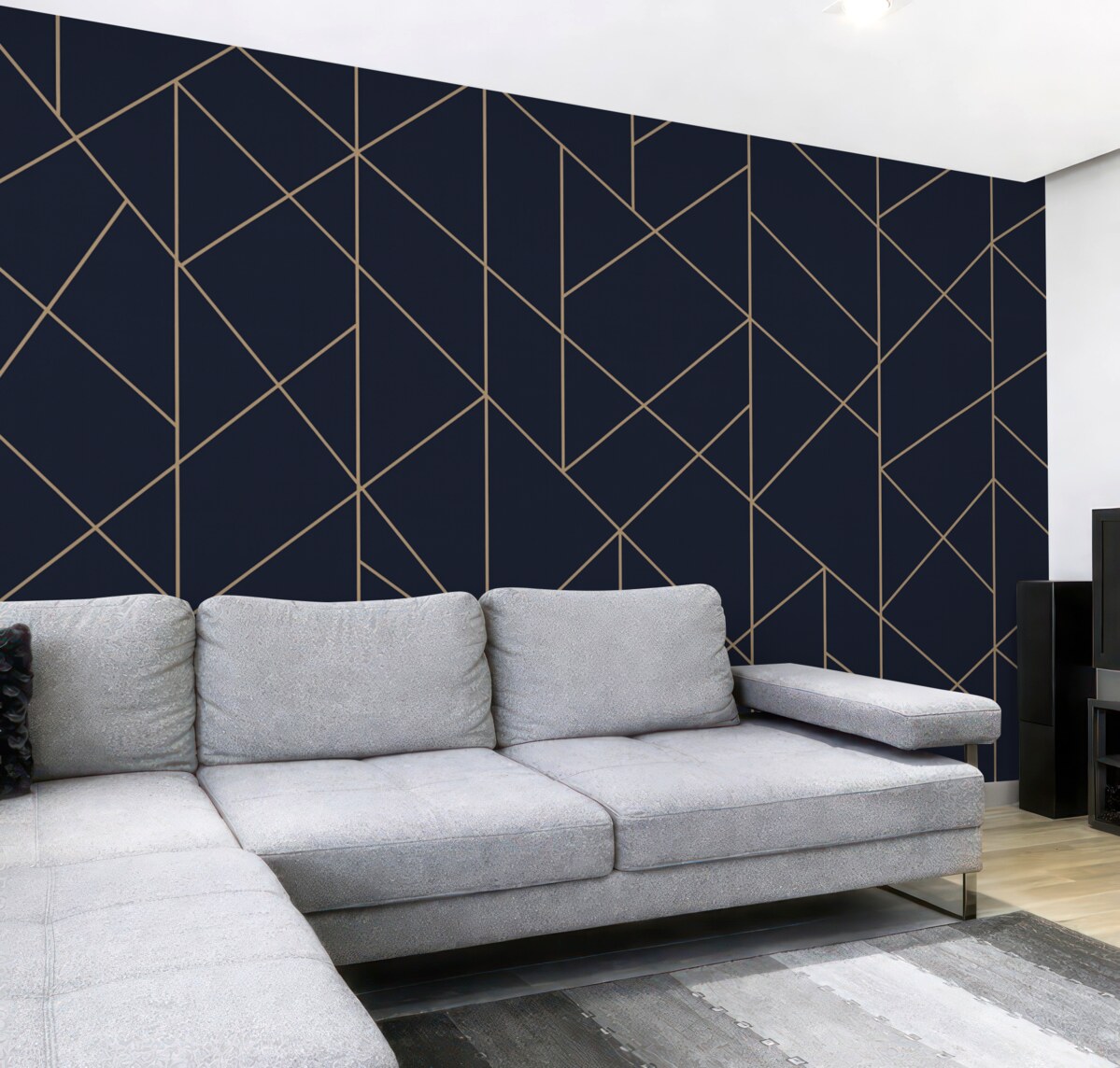 Fototapeta Geometriczne linie, mroczne tło.