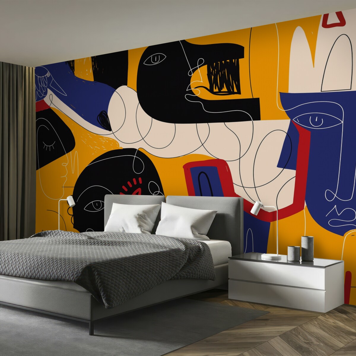 Fototapeta Dom sztuki w przeróżnych barwach.