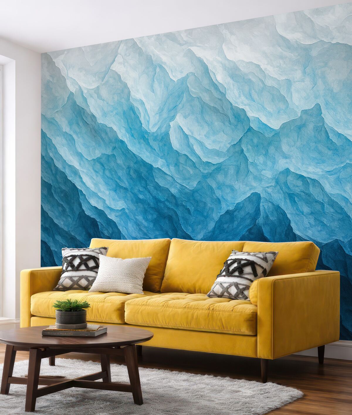 Fototapeta Niebiesko-biała gradientowa faktura.