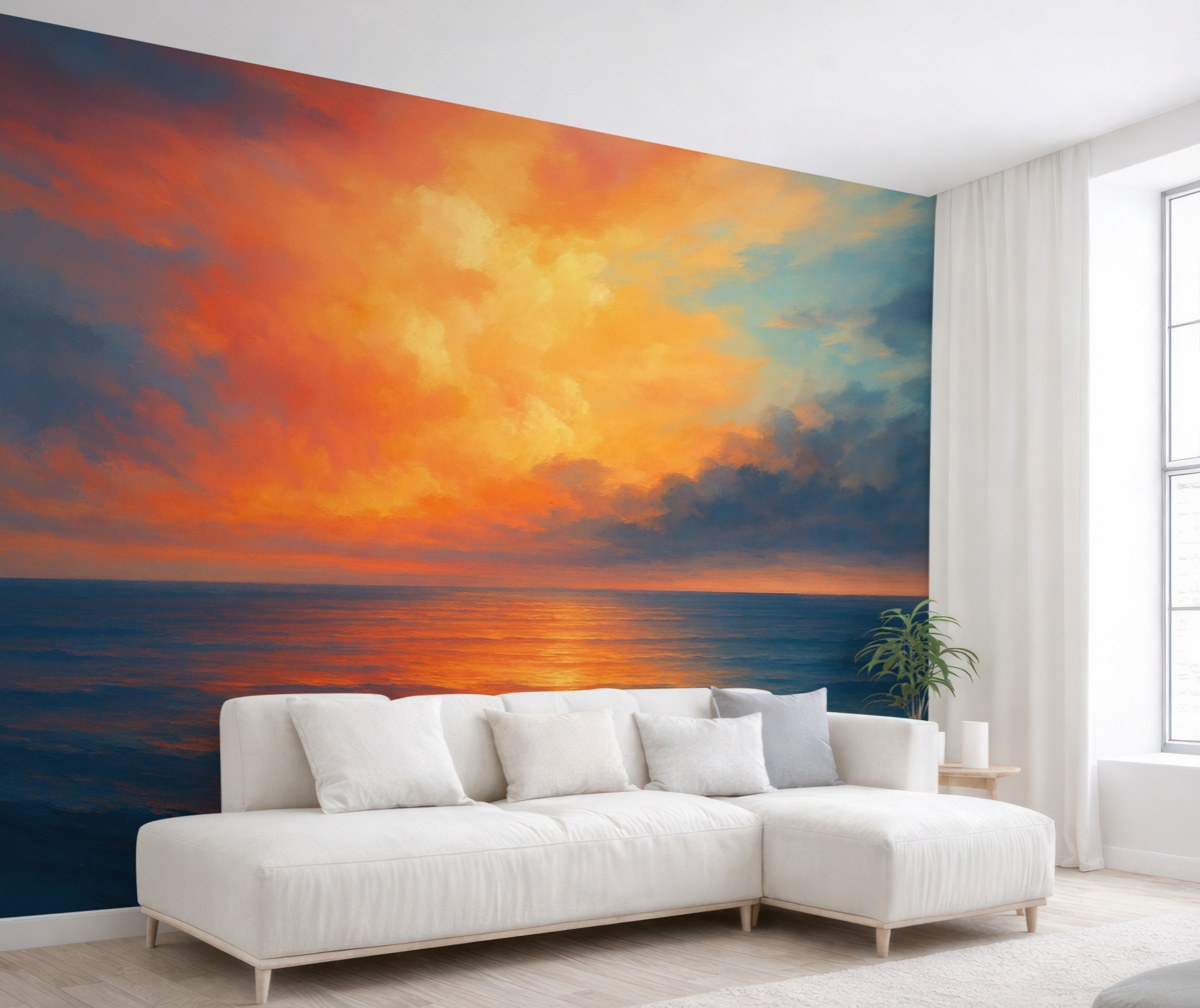 Fototapeta Refleksja nieba w wodach morskich.