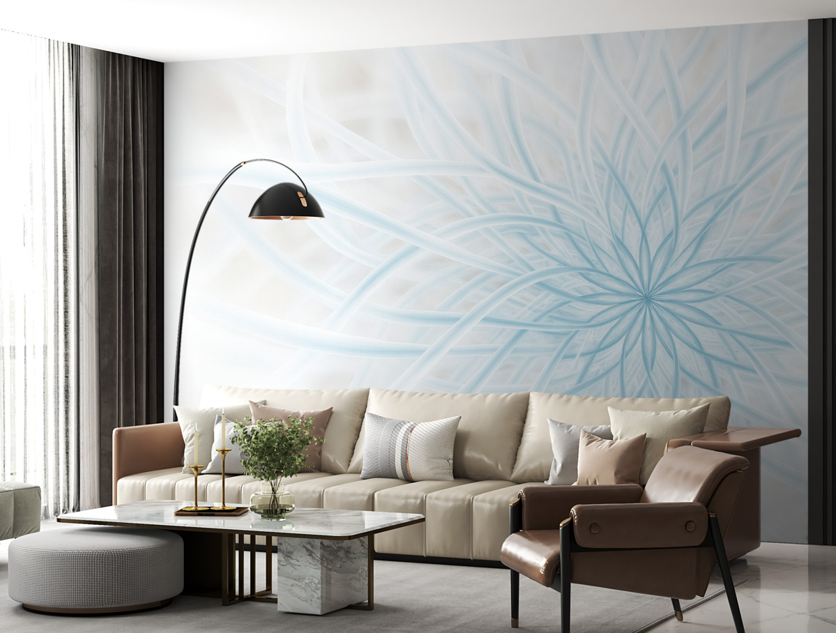 Fototapeta Imponujący nowoczesny kwiat w subtelnych pastelowych odcieniach.