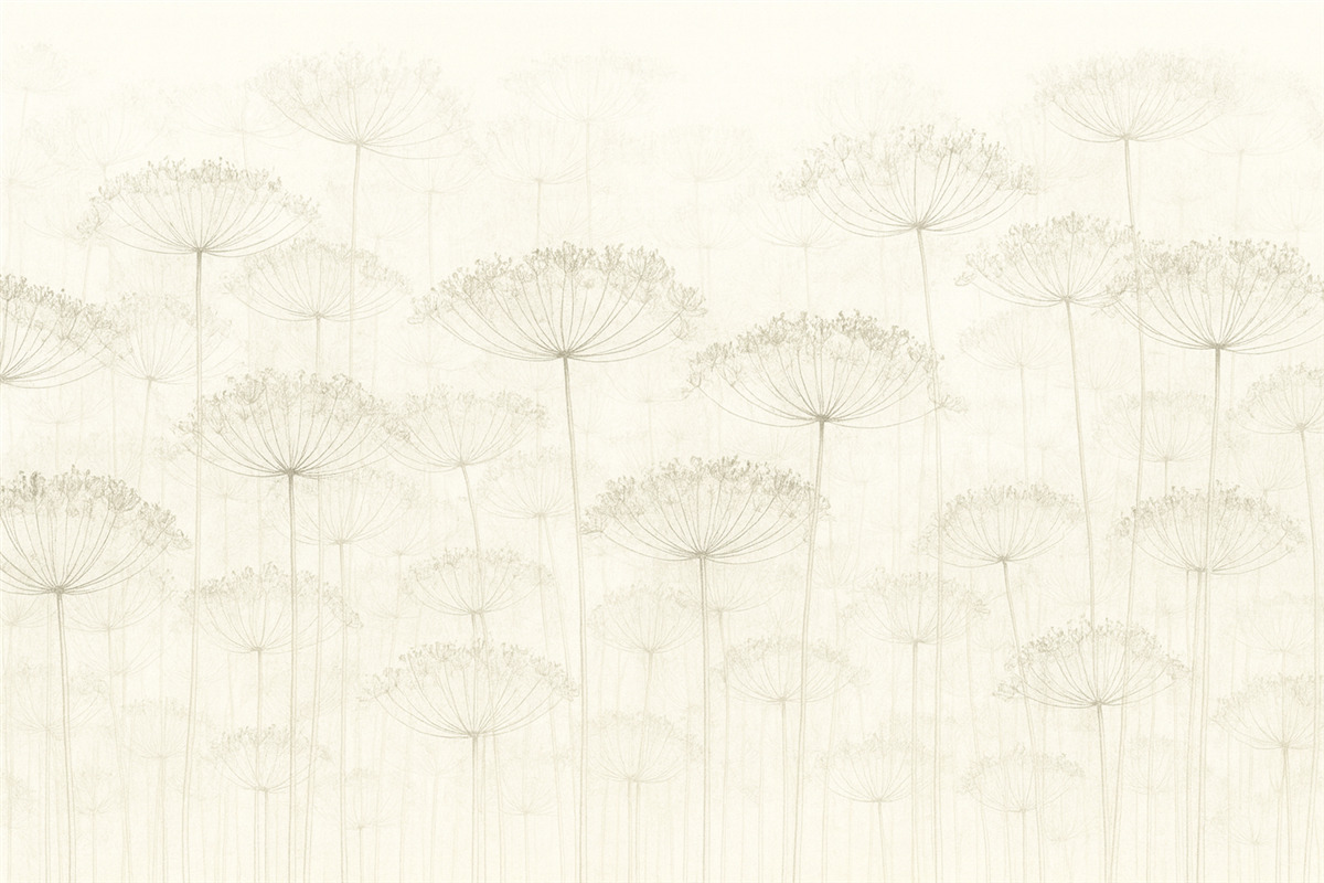 Fototapeta Subtelne rośliny z precyzyjnym minimalizmem.