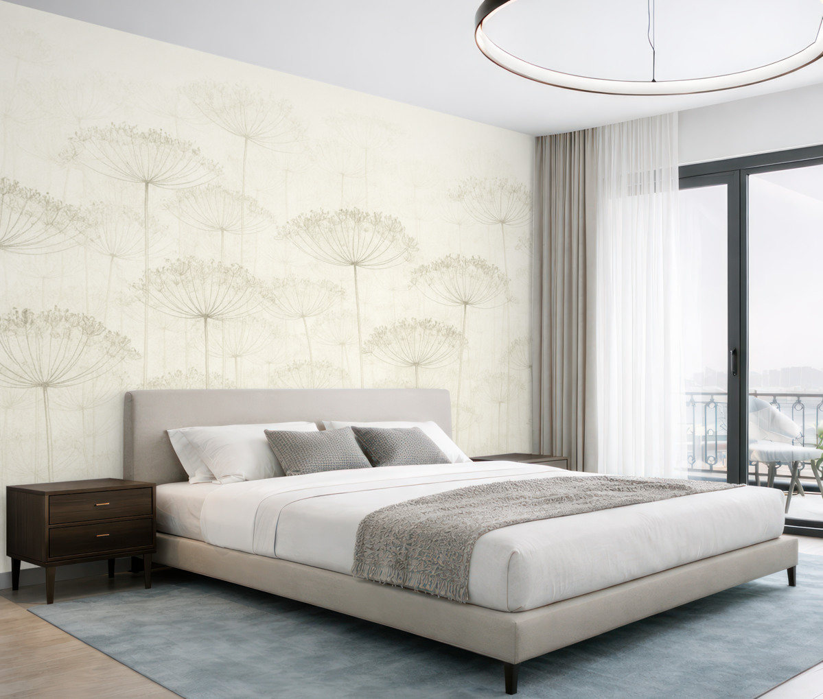 Fototapeta Subtelne rośliny z precyzyjnym minimalizmem.