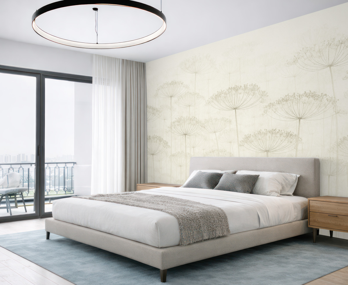 Fototapeta Subtelne rośliny z precyzyjnym minimalizmem.