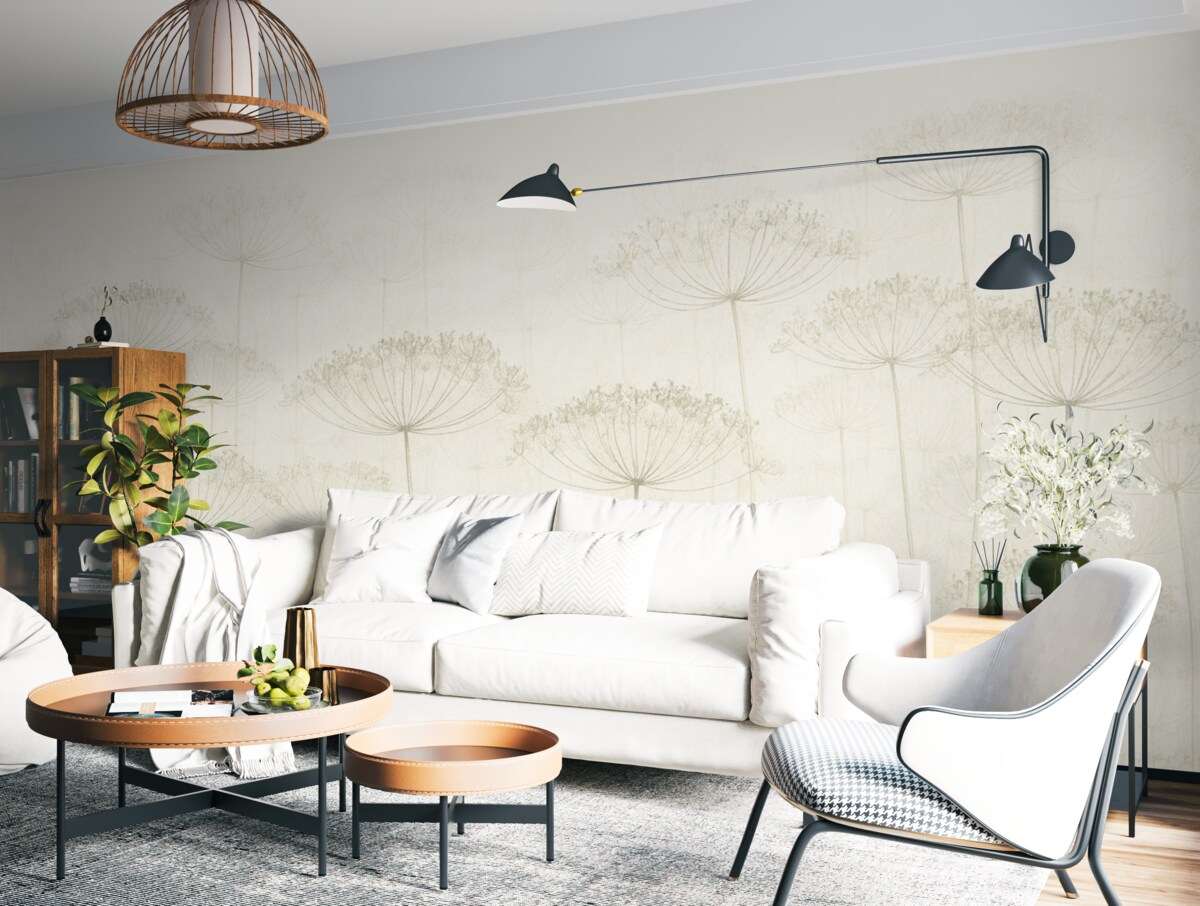 Fototapeta Subtelne rośliny z precyzyjnym minimalizmem.