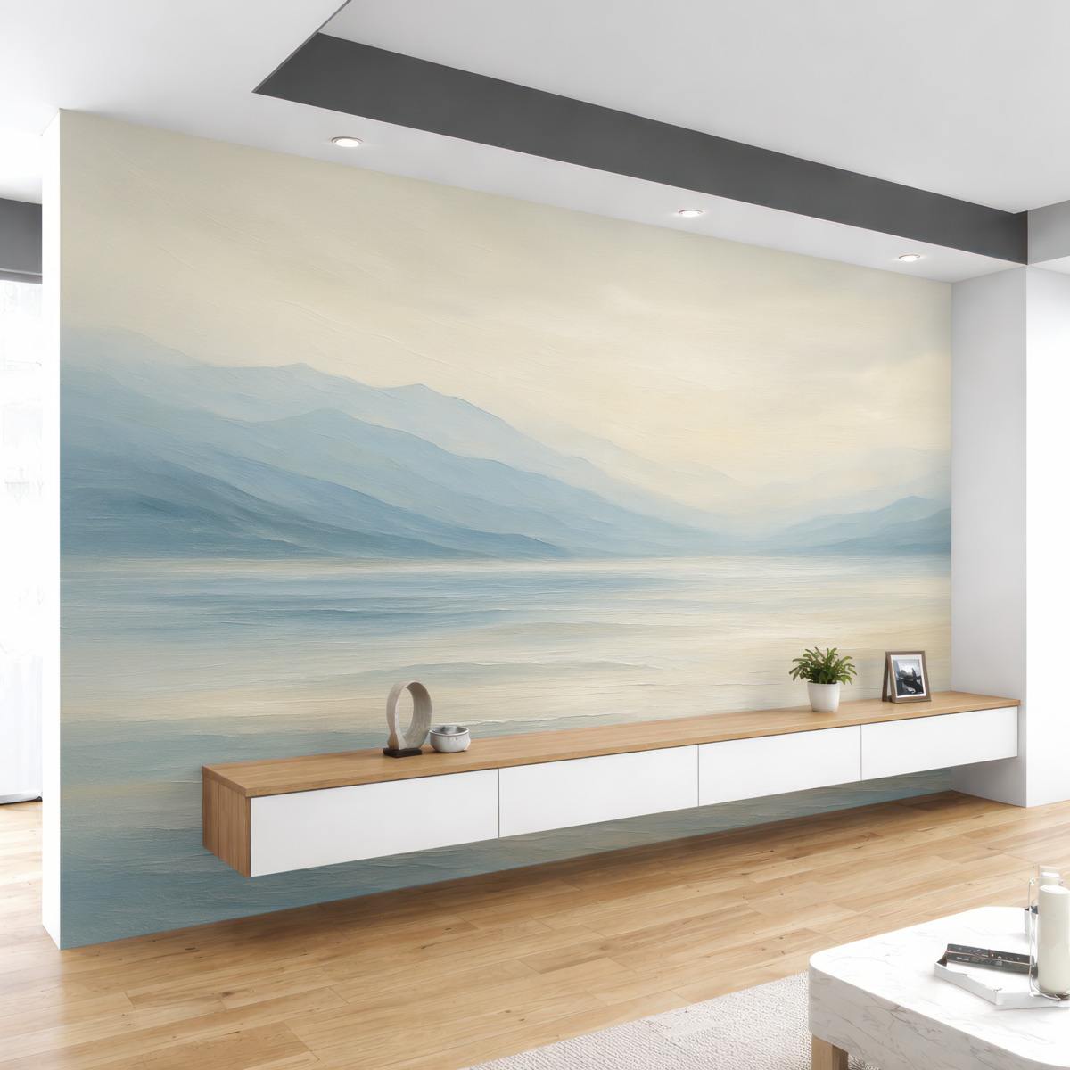 Fototapeta Krajobraz namalowany akwarelą.