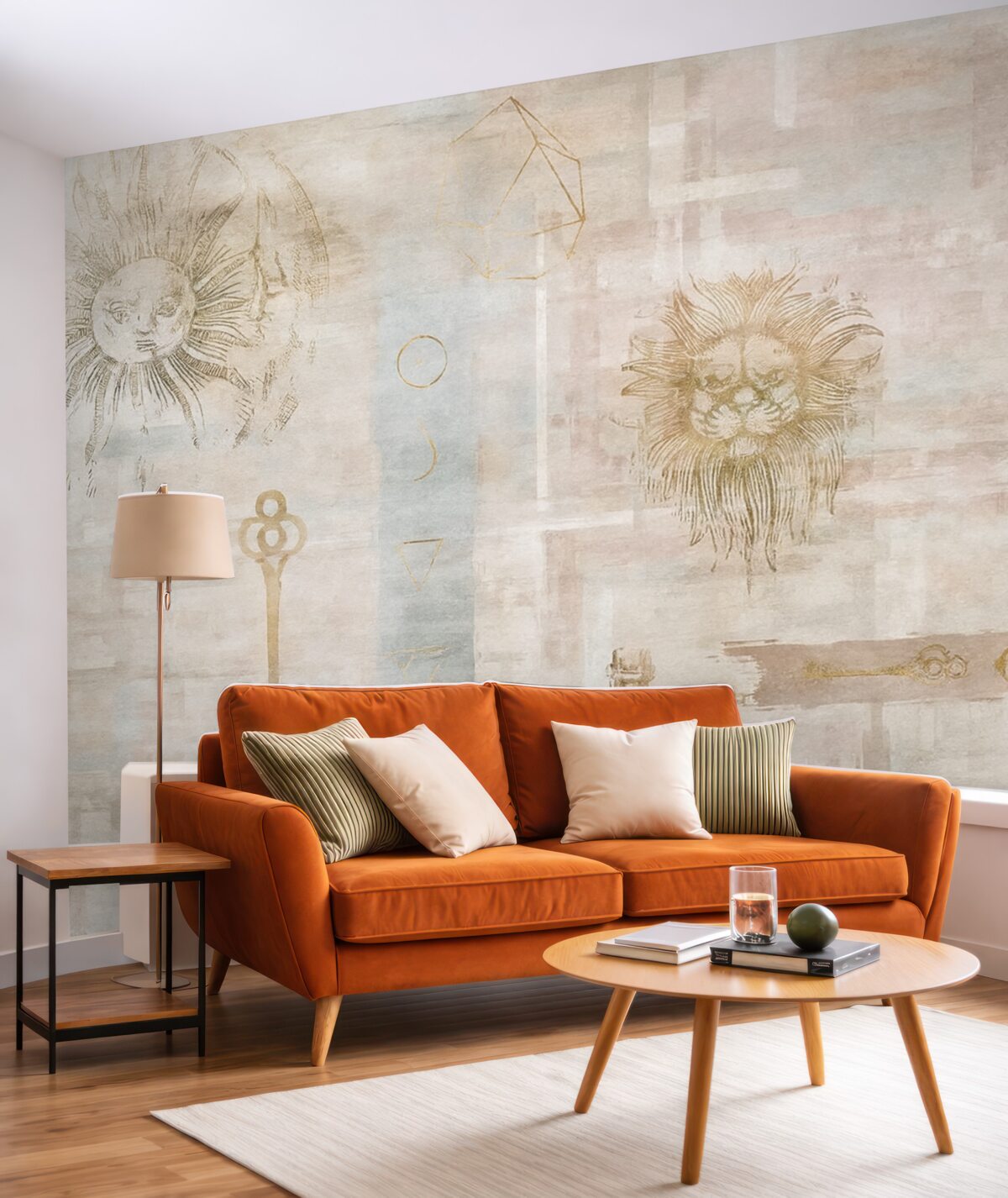 Fototapeta Tapeta w stylu grunge z motywami vintage.