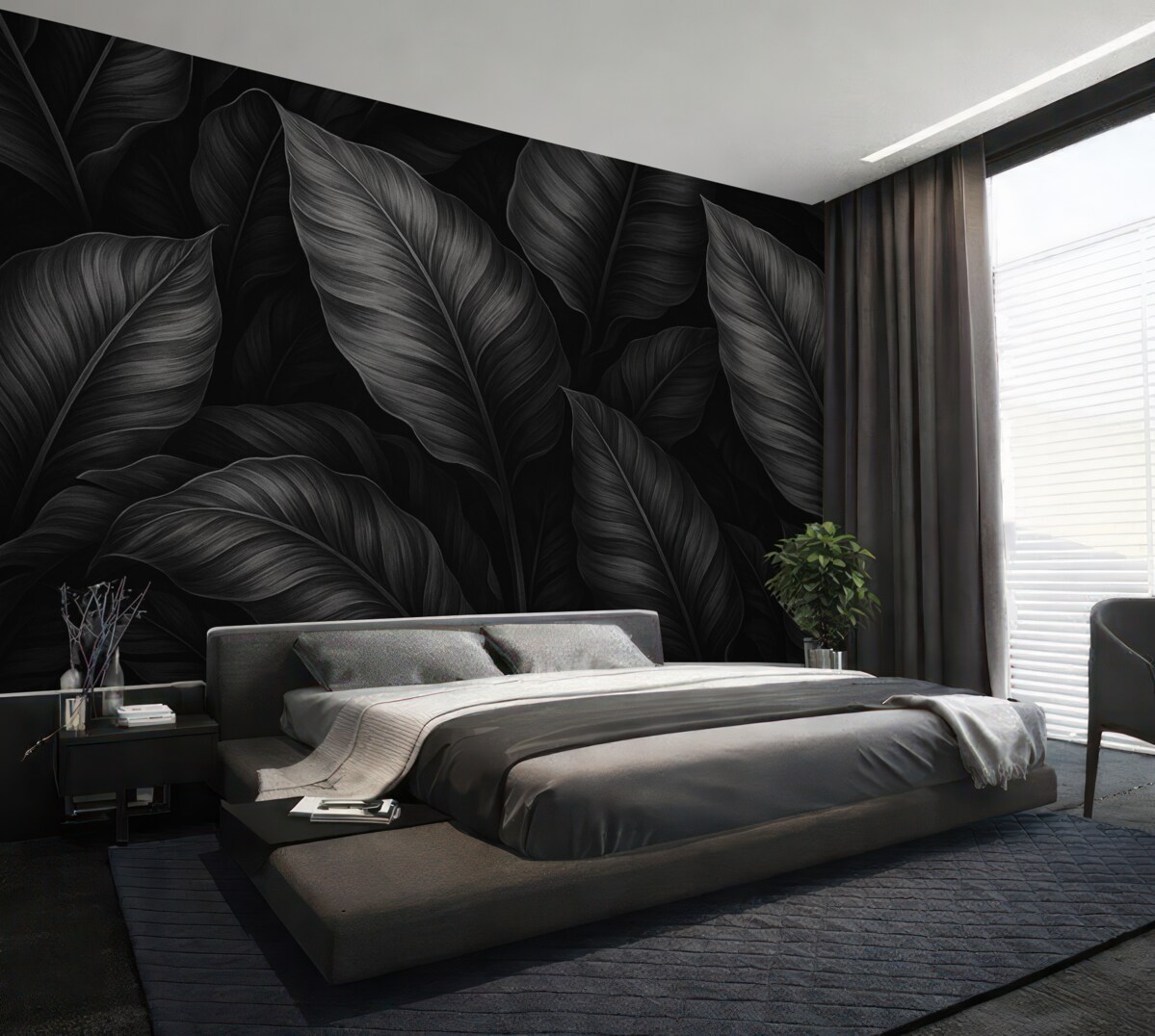 Fototapeta Jednolite liście bananowca