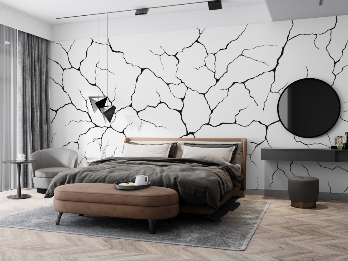 Fototapeta Kropki, jasne tło, czarna abstrakcyjna kreseczka.