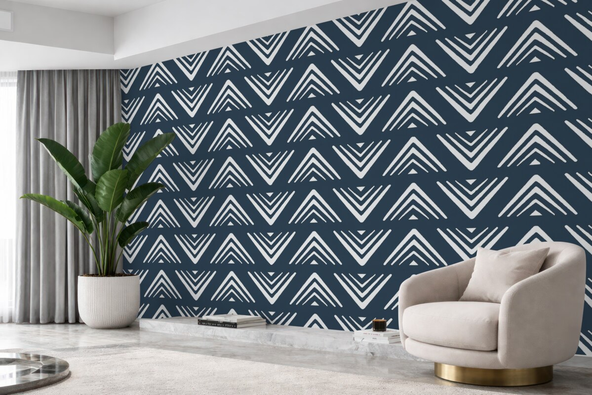 Fototapeta Geometrical wierzchołki na niebieskim tle.