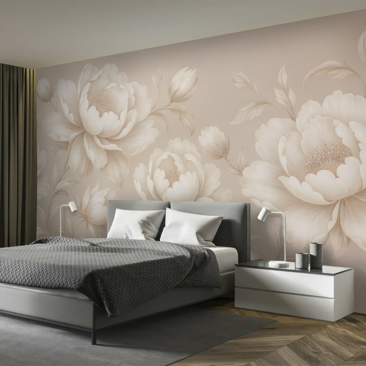 Fototapeta Pastelowe piwonie w subtelnych odcieniach.