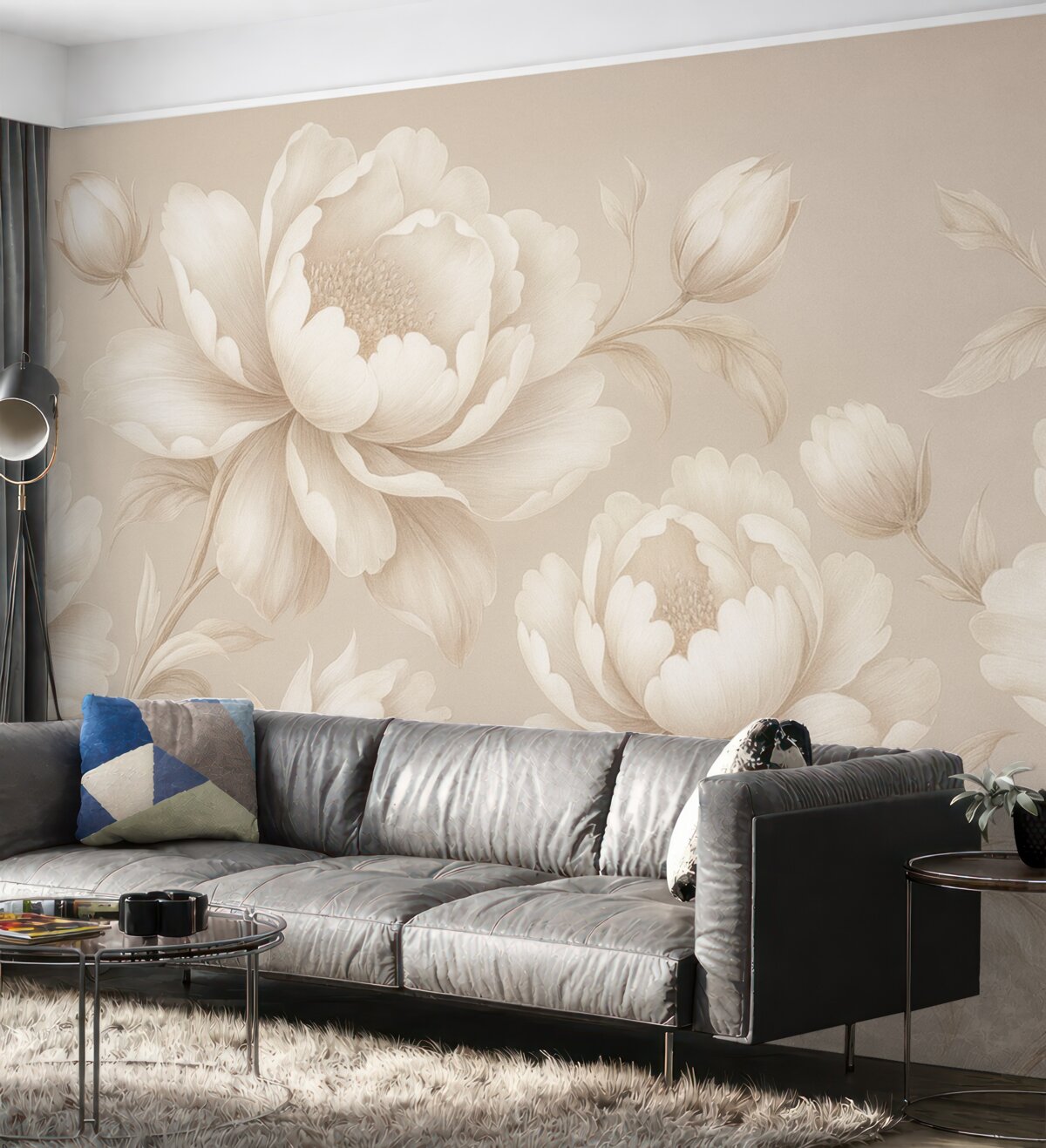 Fototapeta Pastelowe piwonie w subtelnych odcieniach.