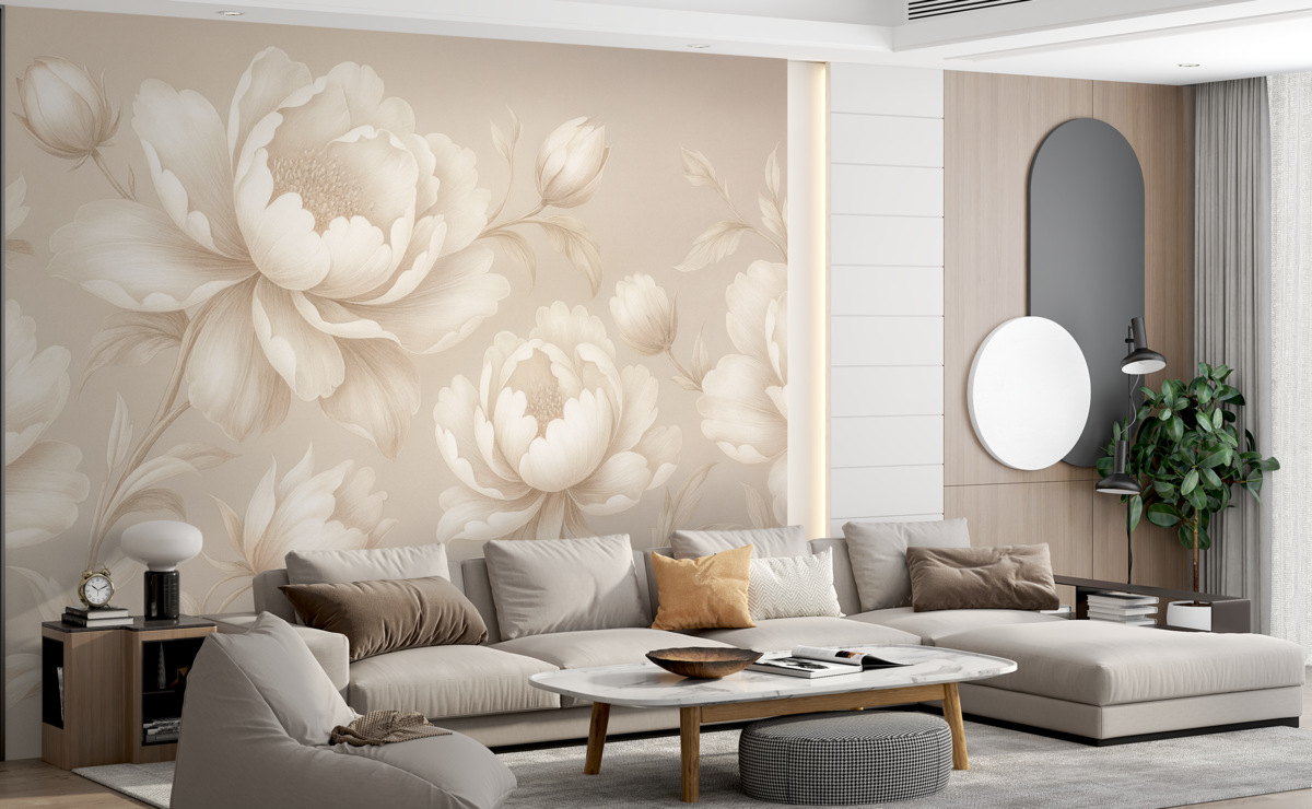 Fototapeta Pastelowe piwonie w subtelnych odcieniach.