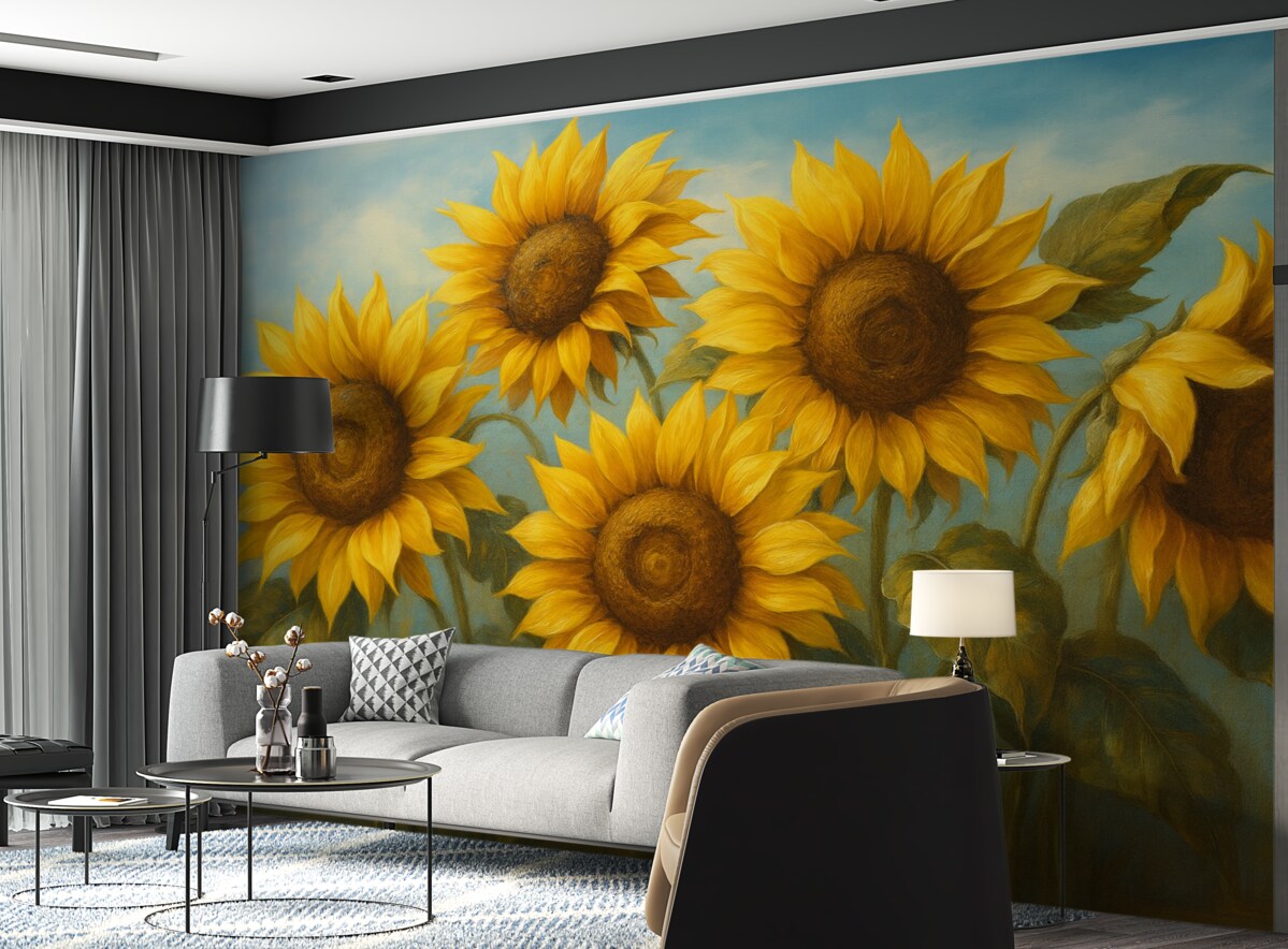 Fototapeta Letnie słoneczniki.