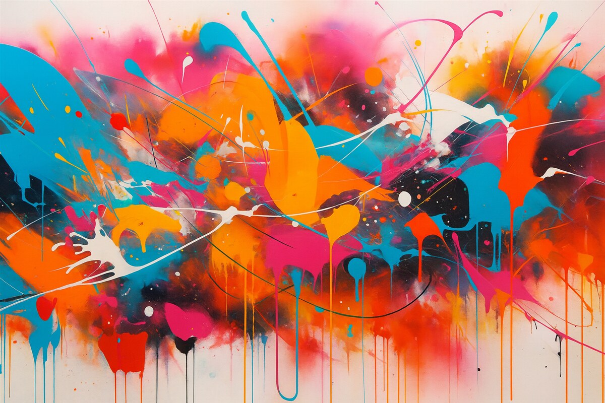 Fototapeta Abstrakcyjny splash żywych barw.