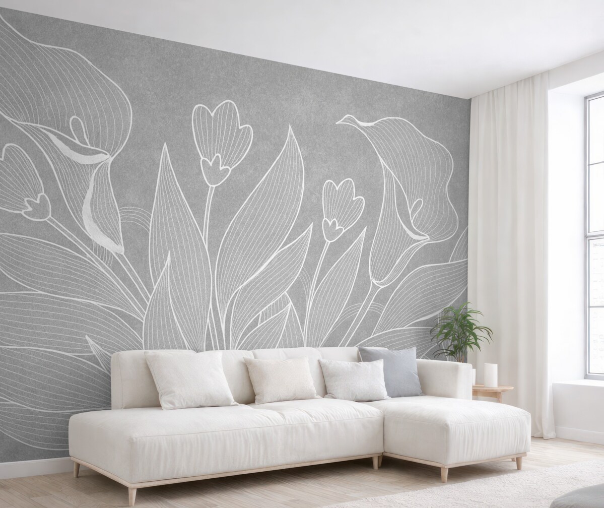 Fototapeta Rysunek kwiatów.