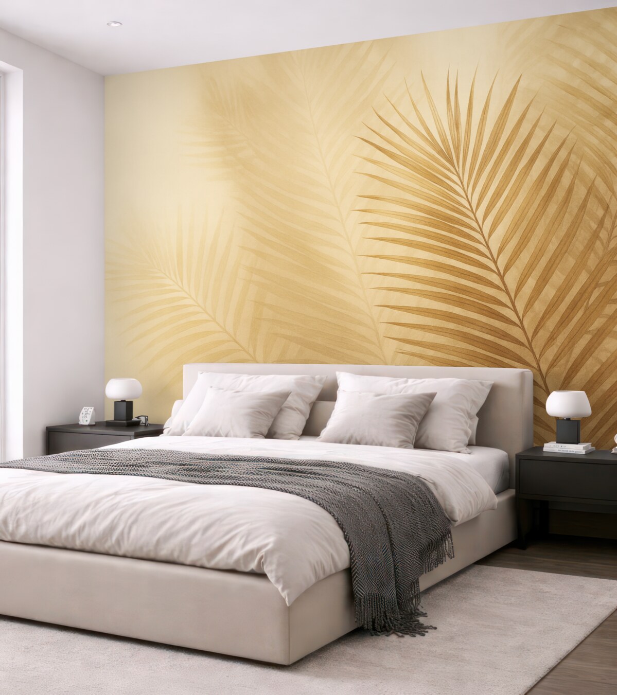 Fototapeta Liście palmowe w retro stylu.