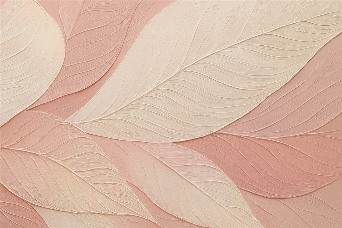 Fototapeta Abstrakcyjne różowe liście z bliska.