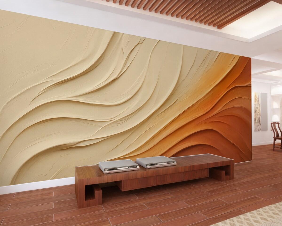 Fototapeta Abstrakcyjna powierzchnia, beżowy, czerwony, pomarańczowy kolor.