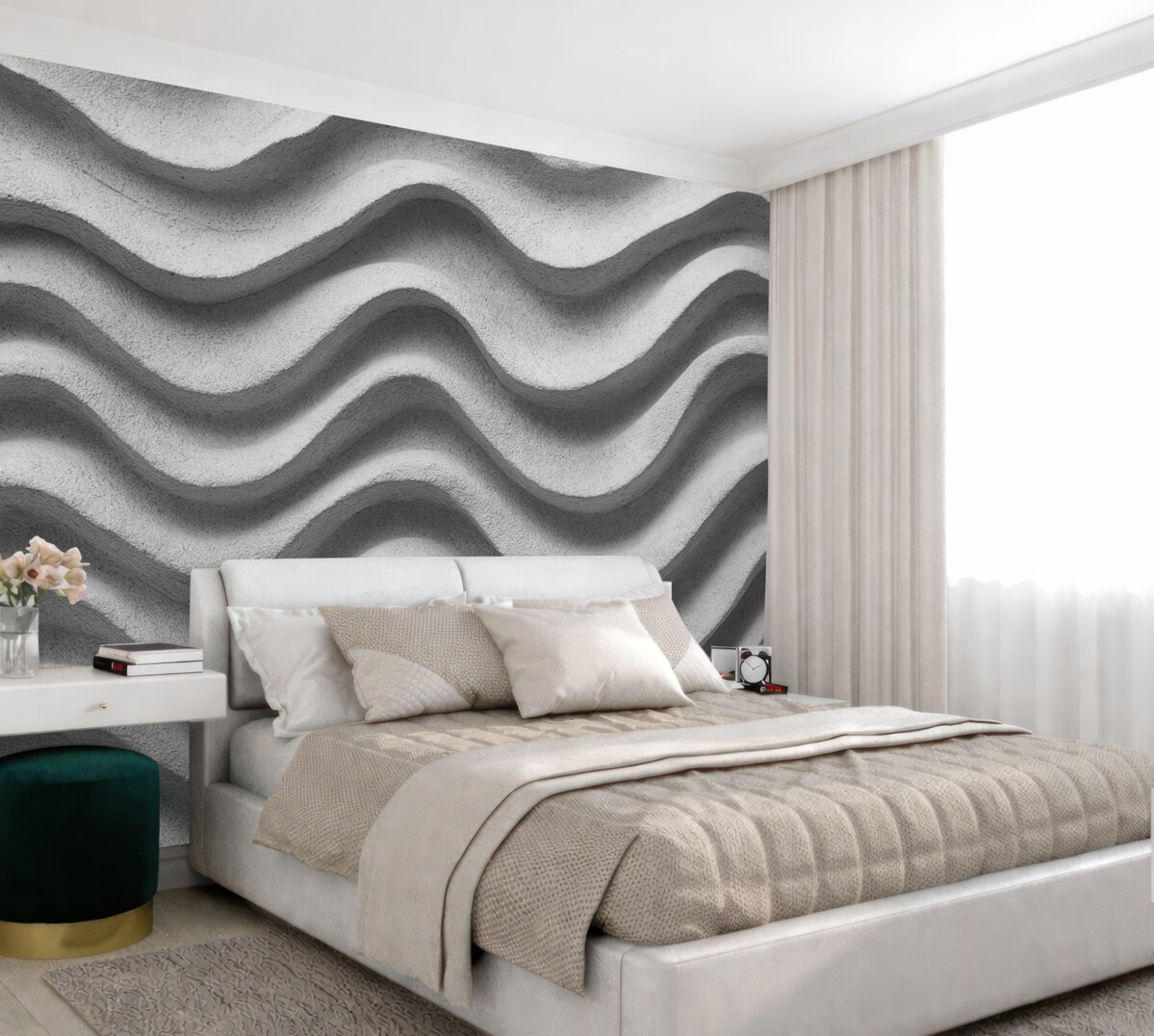 Fototapeta Betonowa faktura gładkiego wypukłości.