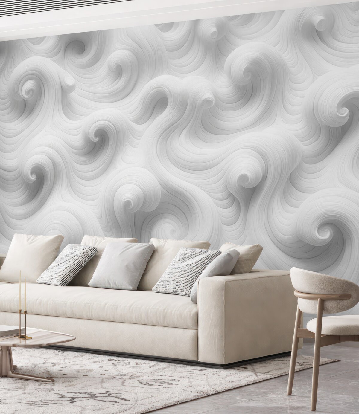 Fototapeta Białe fale wypukłe.