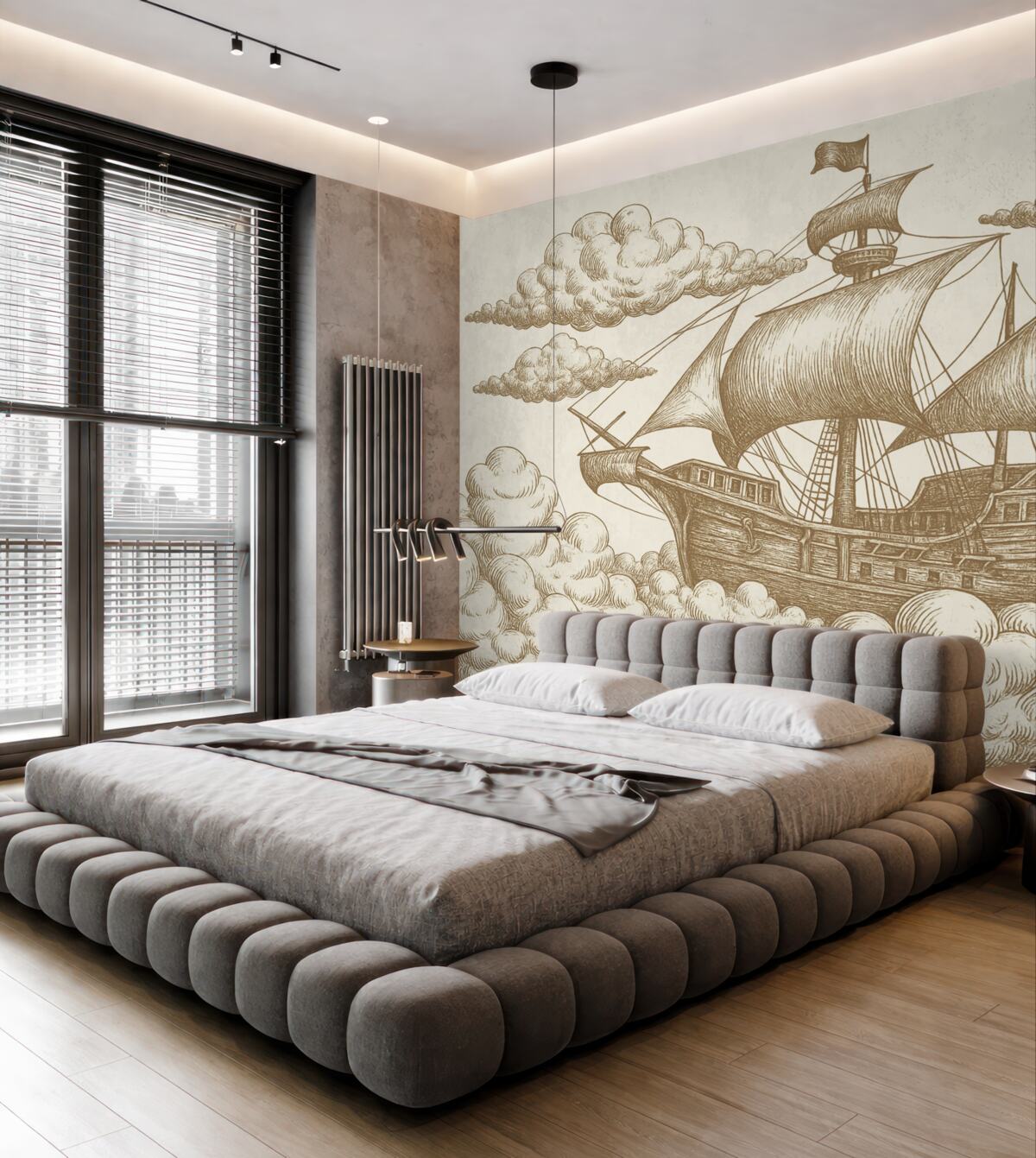 Fototapeta Okręt w obłokach.