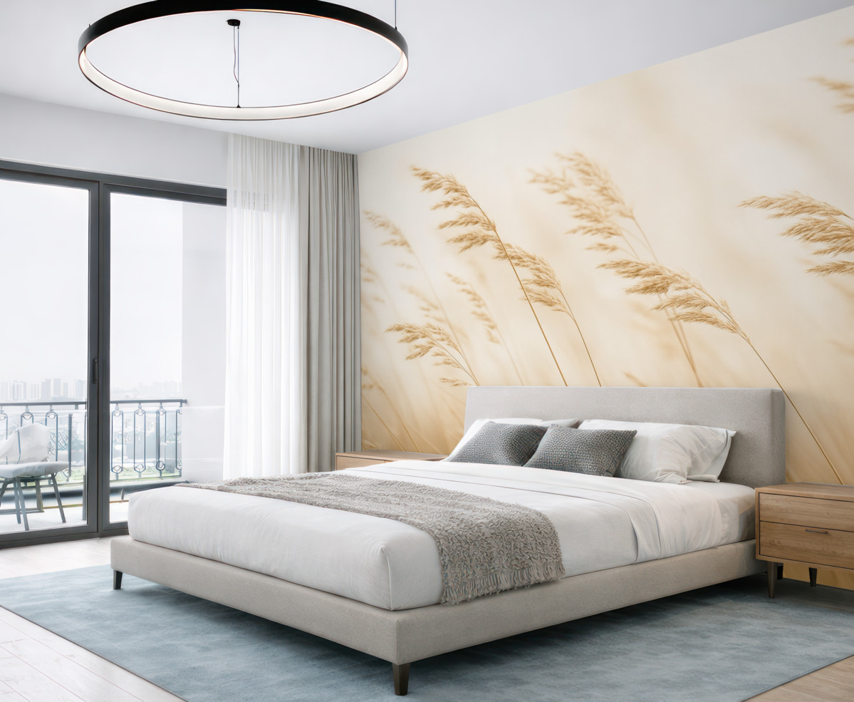 Fototapeta Łąki o poranku skąpane w mgle.