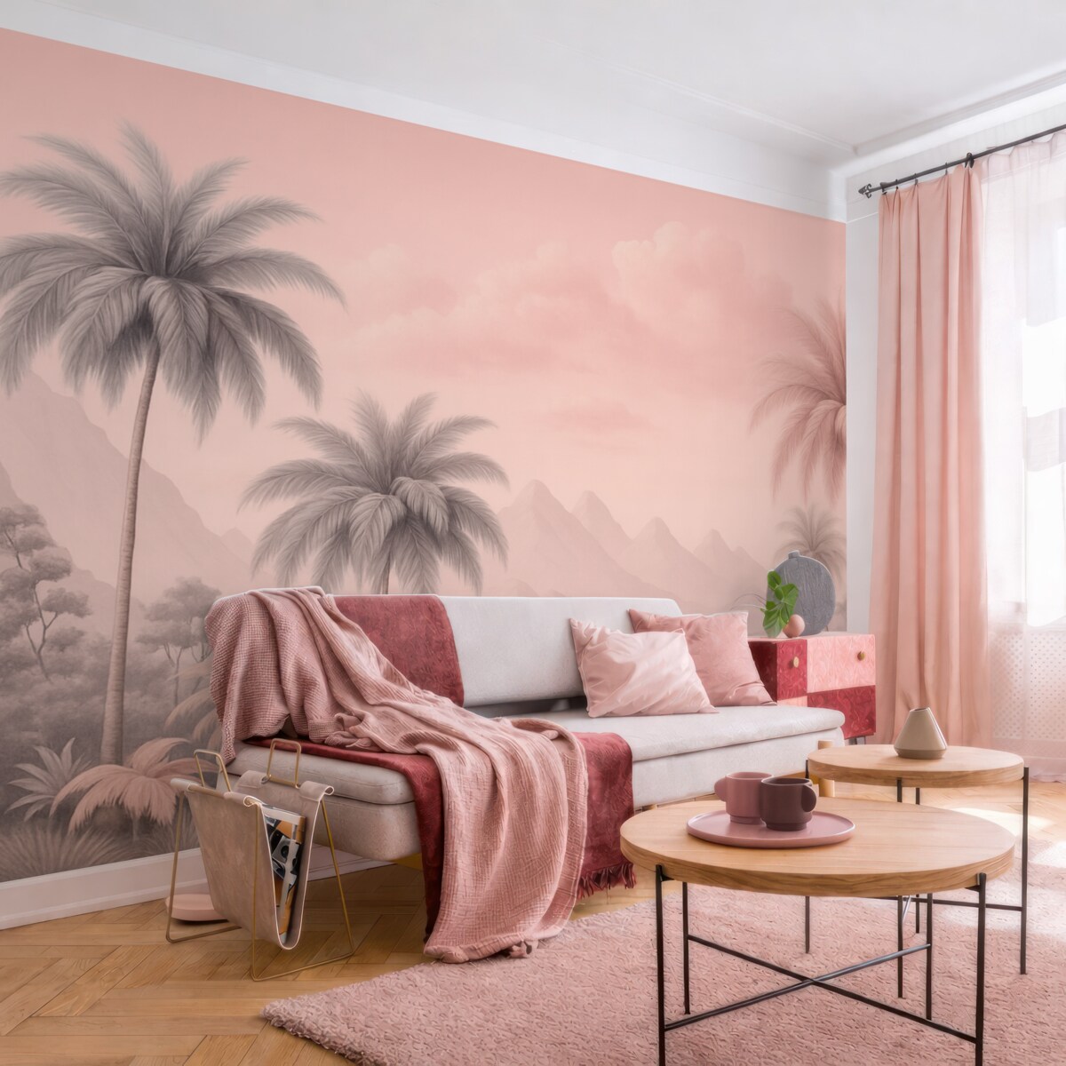 Fototapeta Tropiki w odcieniach różu