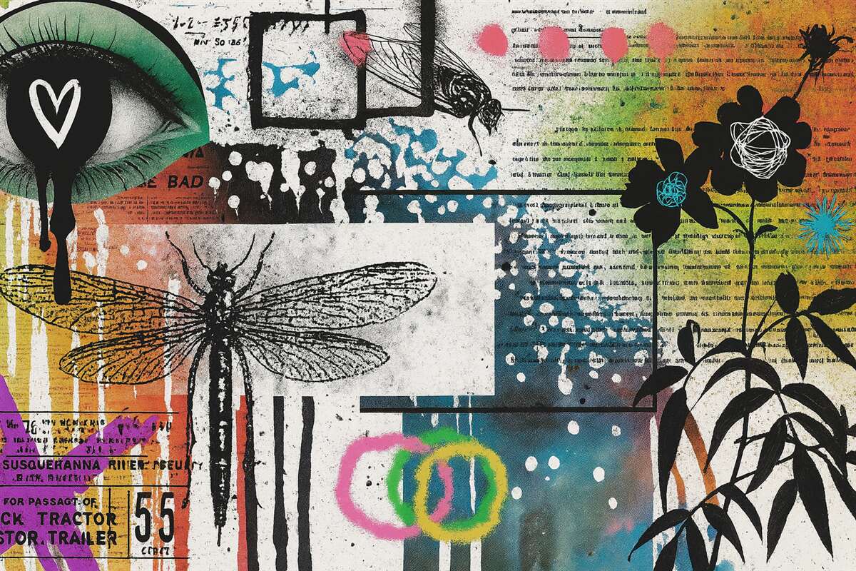 Fototapeta Graffiti, rośliny, kształty.