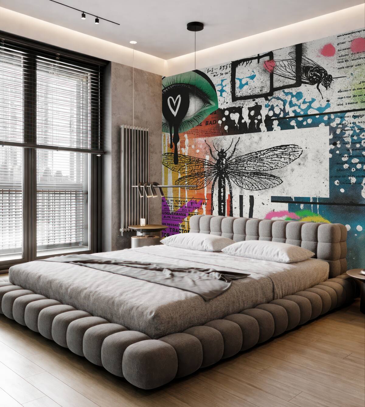 Fototapeta Graffiti, rośliny, kształty.