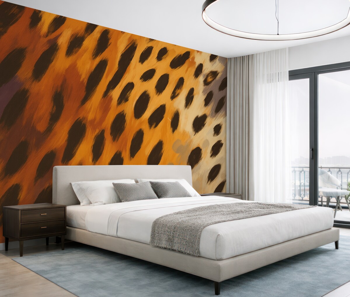 Fototapeta Abstrakcyjny wzór w afrykańskim stylu naśladujący ruchy pędzla.