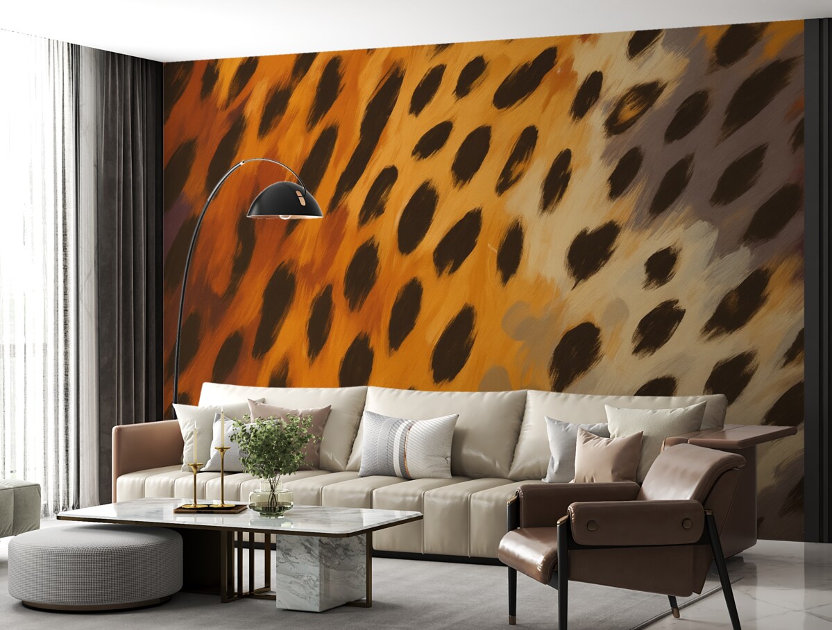 Fototapeta Abstrakcyjny wzór w afrykańskim stylu naśladujący ruchy pędzla.