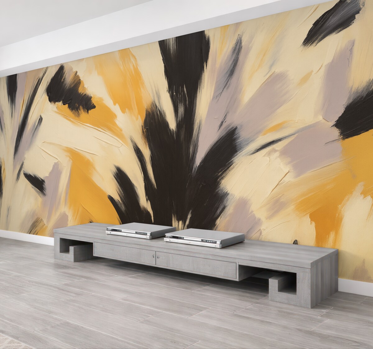 Fototapeta Abstrakcja, naśladowanie stylu malarskiego pociągnięcia pędzlem.