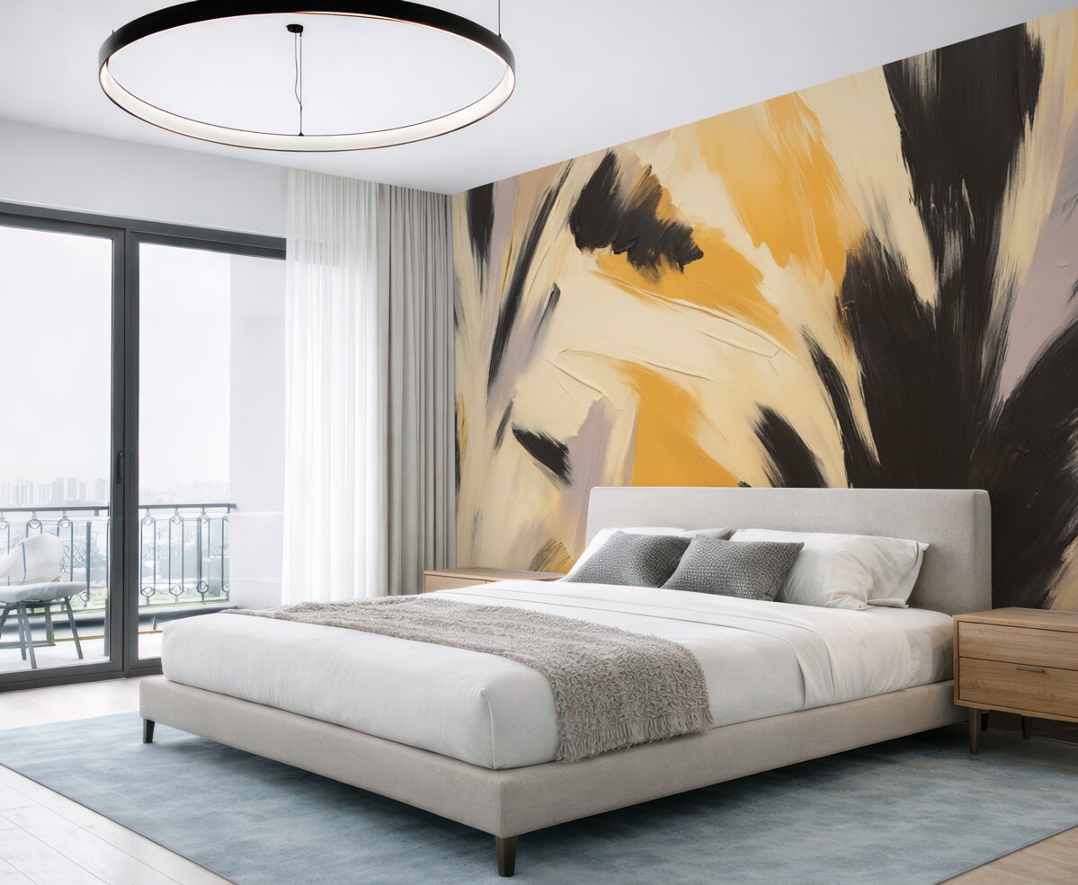 Fototapeta Abstrakcja, naśladowanie stylu malarskiego pociągnięcia pędzlem.