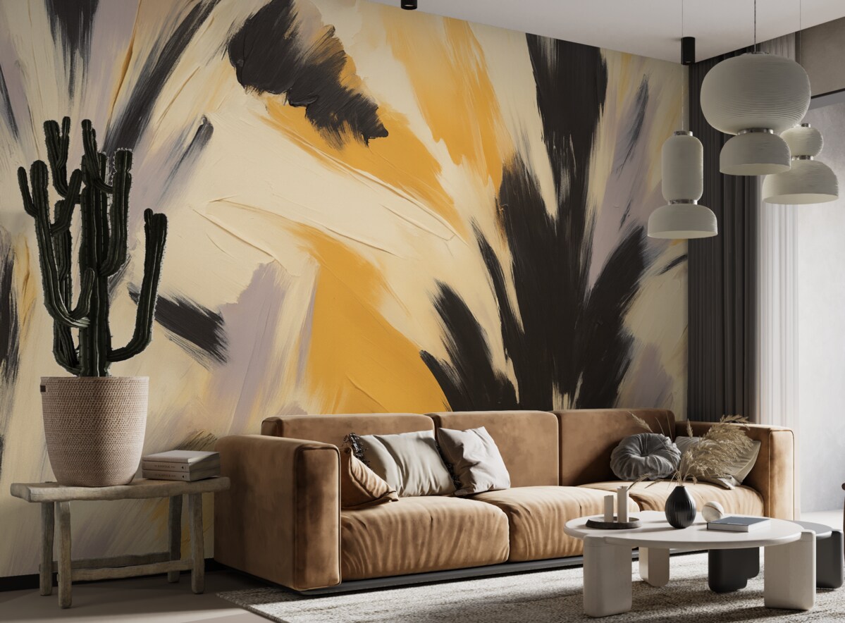 Fototapeta Abstrakcja, naśladowanie stylu malarskiego pociągnięcia pędzlem.