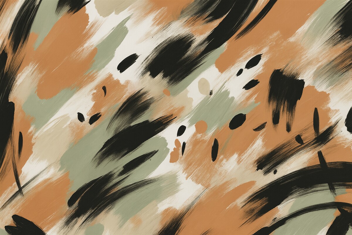 Fototapeta Dynamiczny, abstrakcyjny wzór, naśladujący technikę pociągnięć pędzla.