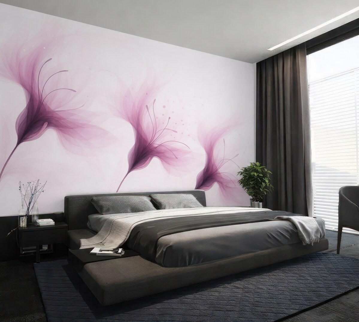 Fototapeta Wielkie różowe kwiaty