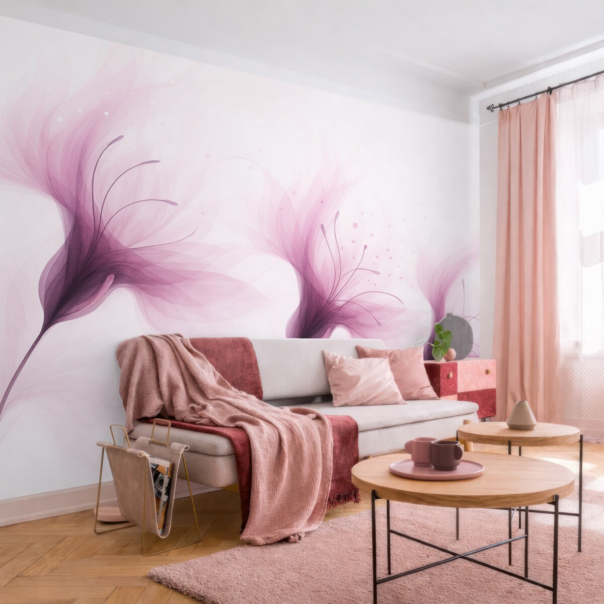 Fototapeta Wielkie różowe kwiaty