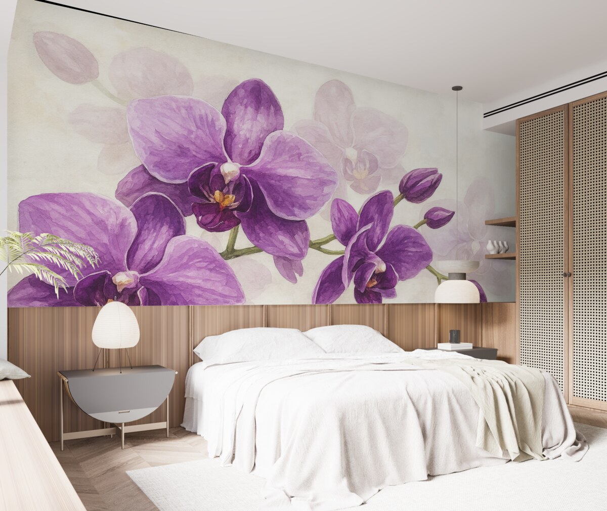 Fototapeta Gałązka fioletowej orchidei.