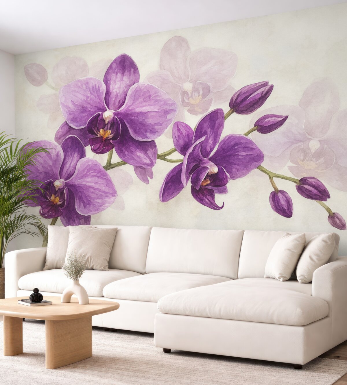 Fototapeta Gałązka fioletowej orchidei.