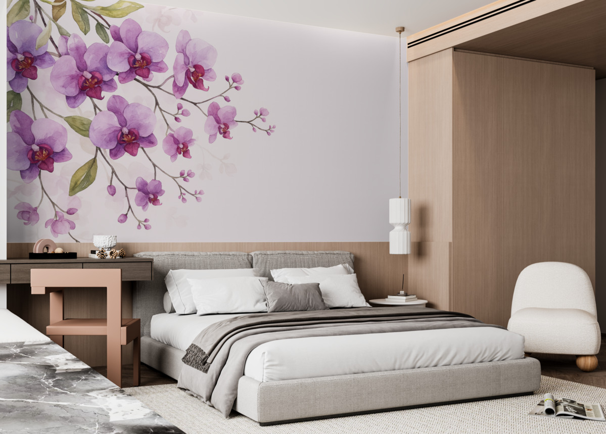 Fototapeta Gałązki różowych orchidei