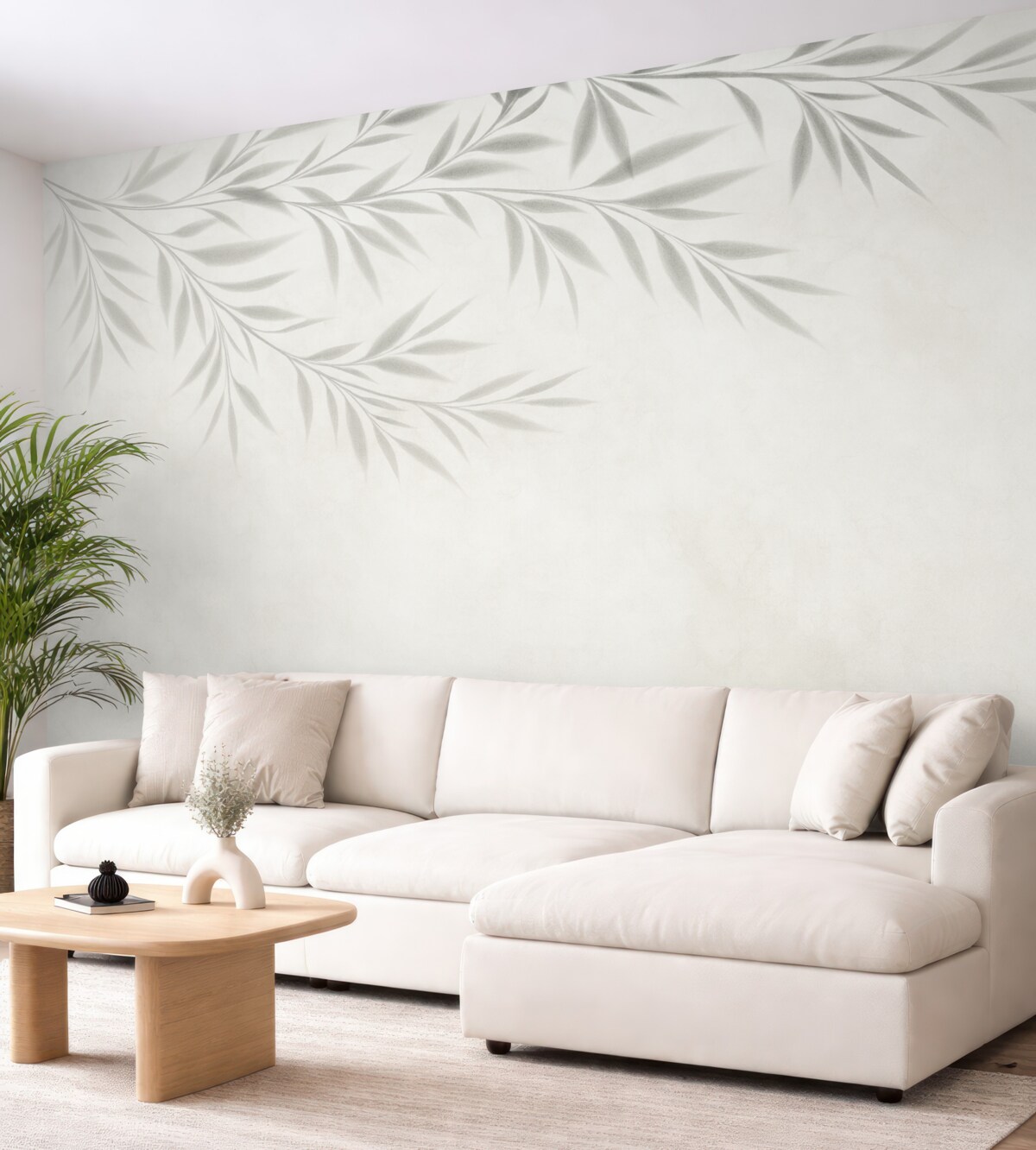 Fototapeta Cień konarów i liści na oliwkowym tle.