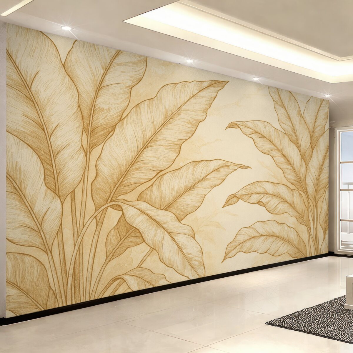 Fototapeta Kształty liści bananowca.