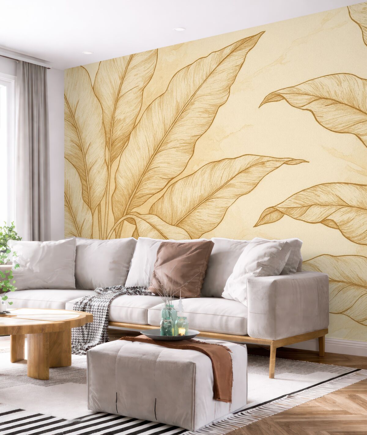 Fototapeta Kształty liści bananowca.